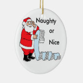 Santa Naughty of Nice Ornament (Rechts)
