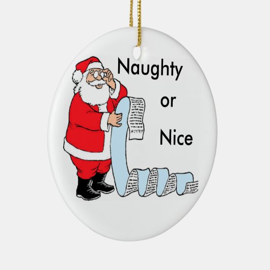 Santa Naughty of Nice Ornament (Rechts)