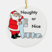 Santa Naughty of Nice Ornament (Voorkant)