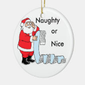Santa Naughty of Nice Ornament (Links)