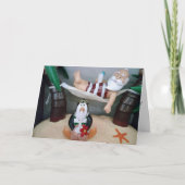 SANTA NEEMT EEN BREAK FEESTDAGEN KAART (Voorkant)