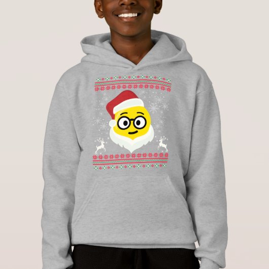 Santa Nerd Eyes Smile Emoji Ugly Kerstmis (Voorkant)