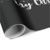 Santa Newfoundland Couple Merry Kersthond Gift Cadeaupapier (Rol Hoek)