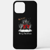 Santa Newfoundland Couple Merry Kersthond Gift Case-Mate iPhone Case (Achterkant)