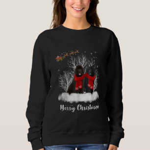 Santa Newfoundland Couple Merry Kersthond Gift Trui