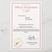 Santa Nice Lijst Verklaring bewerkbaar (Voorkant)