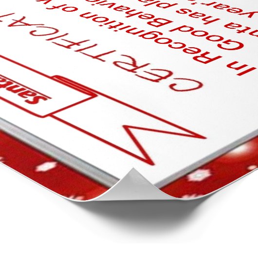 Santa Nice-lijstcertificaat Poster (Hoek)