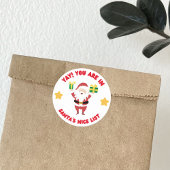 Santa Nice List Kerst sticker