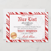 Santa Nice Officiële lijst Certificaat Kaart (Voorkant)