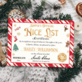 Santa Nice Officiële lijst Certificaat Kaart