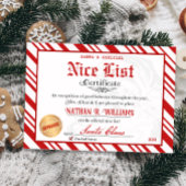 Santa Nice Officiële lijst Certificaat Kaart