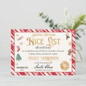 Santa Nice Officiële lijst Certificaat Kaart (Staand voorkant)
