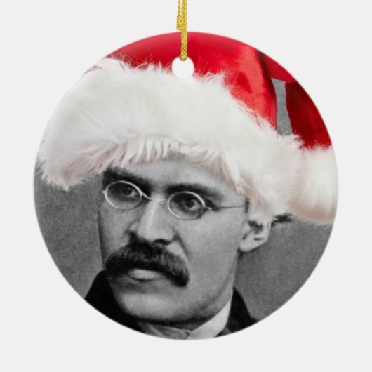 Santa Nietzsche Atheïst Ornament (Achterkant)