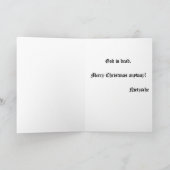 Santa Nietzsche grappige kerstkaart Feestdagen Kaart (Binnen)