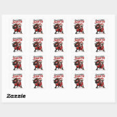Santa Ninja in Stealth Mode Kerst Grafisch Vierkante Sticker (Vel)