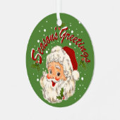 Santa No. 1 Metalen Ornament (Voorkant links)