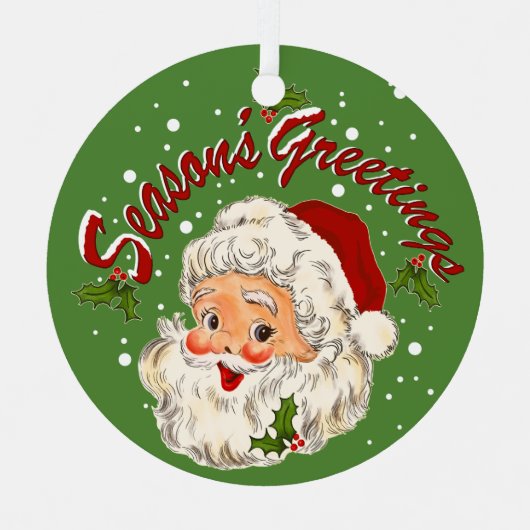 Santa No. 1 Metalen Ornament (Voorkant)