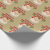 Santa No 2 Happy Holidays Cadeaupapier (Hoek)