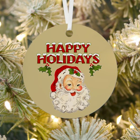 Santa No. 2 Metalen Ornament (Insitu)