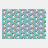 Santa No 4 Merry Christmas Inpakpapier Vel (Voorkant)