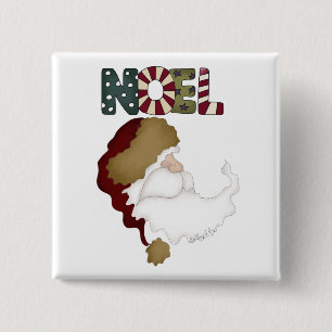 Santa Noel Vakantie T-shirts en Geschenken Vierkante Button 5,1 Cm
