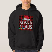 Santa Nonna Claus Family Kerstmis Pajama Buffalo Hoodie (Voorkant)