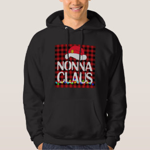 Santa Nonna Claus Family Kerstmis Pajama Buffalo Hoodie