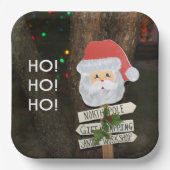 Santa Noordpool Ho Ho Ho Papieren Bordje (Voorkant)