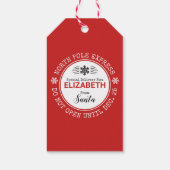 Santa Noordpool Kerst Speciale Levering Cadeaulabel (Achterkant)