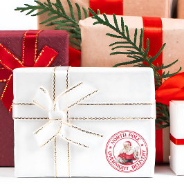 Santa Noordpool Levering Ronde Sticker