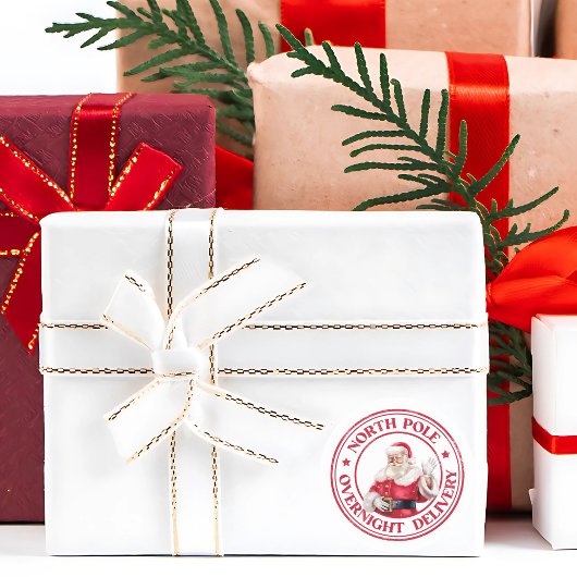 Santa Noordpool Levering Ronde Sticker