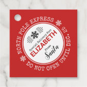 Santa Noordpool Speciale levering Kerstmis Bedankjes Labels (Voorkant)