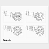 santa north pole express delivery secret gift post rechthoekige sticker (Vel)