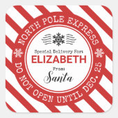 Santa North Pole Express Kerst sticker (Voorkant)