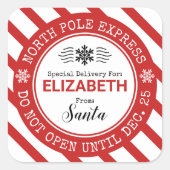 Santa North Pole Express Kerst sticker (Voorkant)