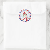 Santa North Pole Post Kantoor Round Sticker (Tas)