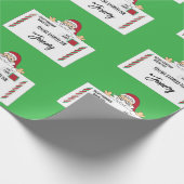 Santa North Pole Special Delivery Personalized Kin Cadeaupapier (Hoek)