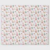 Santa North Pole Wrapping Paper Cadeaupapier (Vlak)