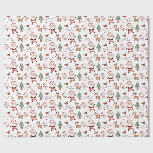 Santa North Pole Wrapping Paper Cadeaupapier (Vlak)