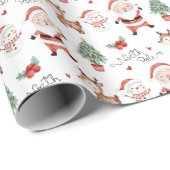 Santa North Pole Wrapping Paper Cadeaupapier (Rol Hoek)