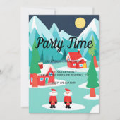 Santa NorthPole Kerst Vakantie Party uitnodiging (Voorkant)