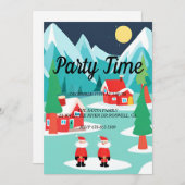 Santa NorthPole Kerst Vakantie Party uitnodiging (Voorkant / Achterkant)