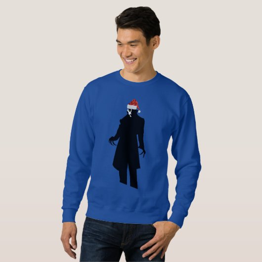 santa nosferatu xmas mannen sweatshirt (Voorkant volledig)