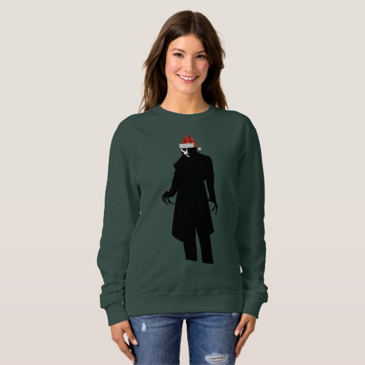 santa nosferatu xmas womens sweatshirt (Voorkant volledig)