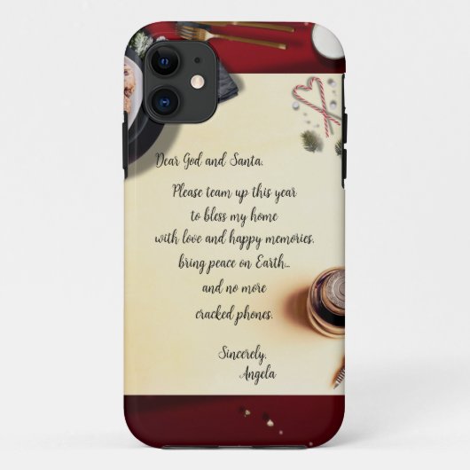 Santa Note Peace & Funny Geen gebarsten telefoons Case-Mate iPhone Case (Achterkant)
