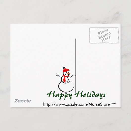 SANTA NP Big Red - NURSE PRACTITIONER Feestdagenkaart (Achterkant)