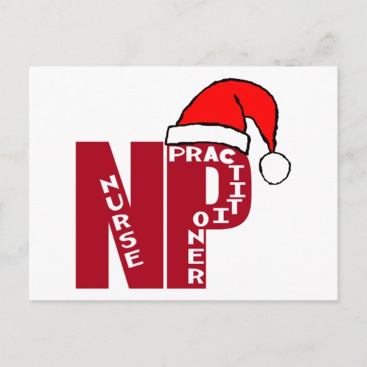 SANTA NP Big Red - NURSE PRACTITIONER Feestdagenkaart (Voorkant)