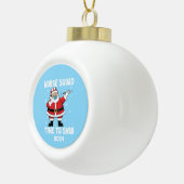 Santa Nurse Squad Tijd om te zwabberen Keramische Bal Ornament (Rechts)