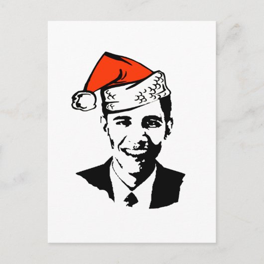 Santa Obama Gear Feestdagenkaart (Voorkant)