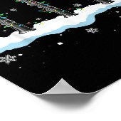 Santa Oboe Christmas Lights Funny Oboe Lover  Poster (Hoek)